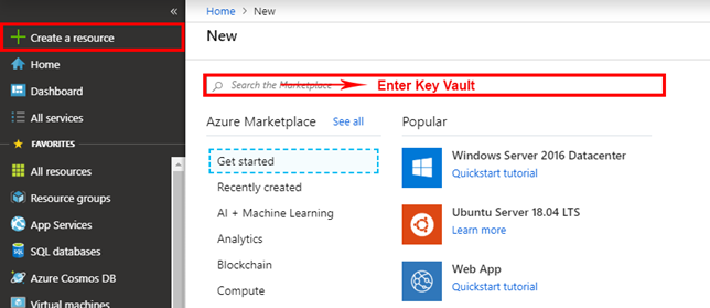 Creating Azure Key Vault And Generating The Master Key